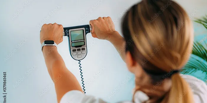 A man lifting a weight during a bicep curl.