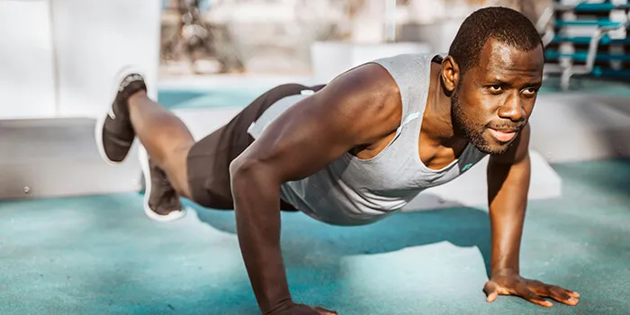 Man doing push ups