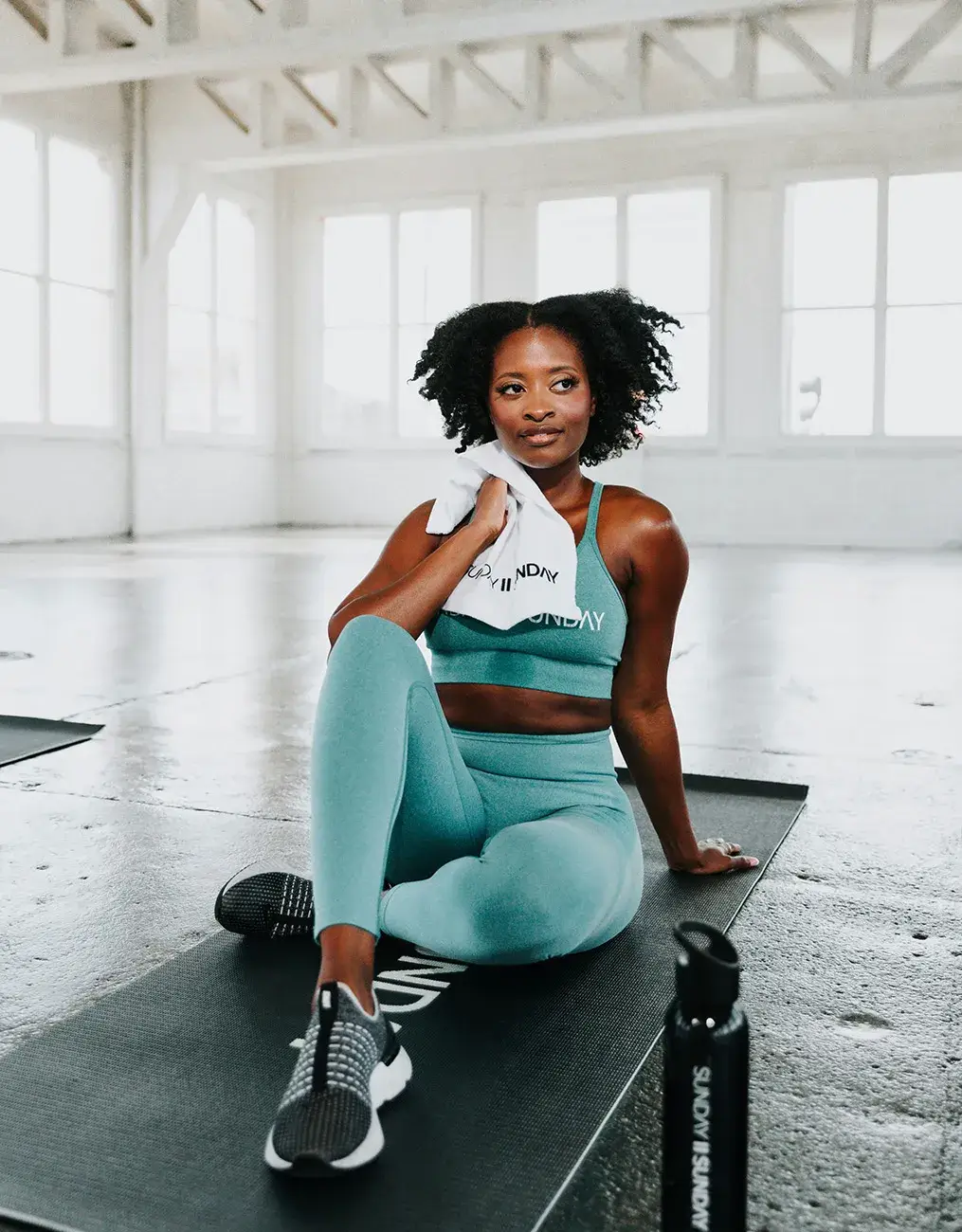 Woman resting after workout