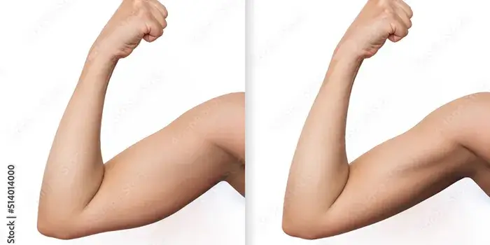 Woman lifting weights