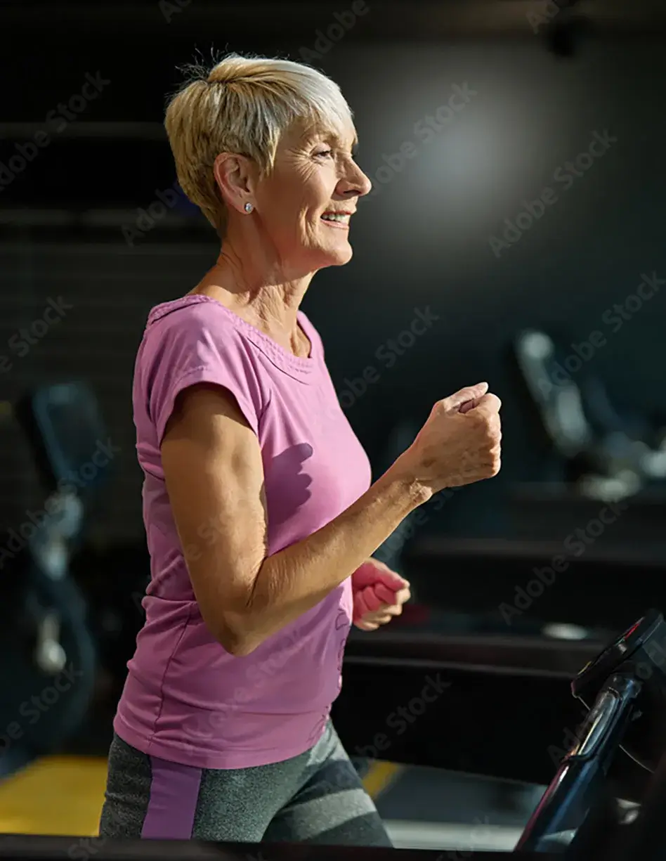 Woman exercising in gym